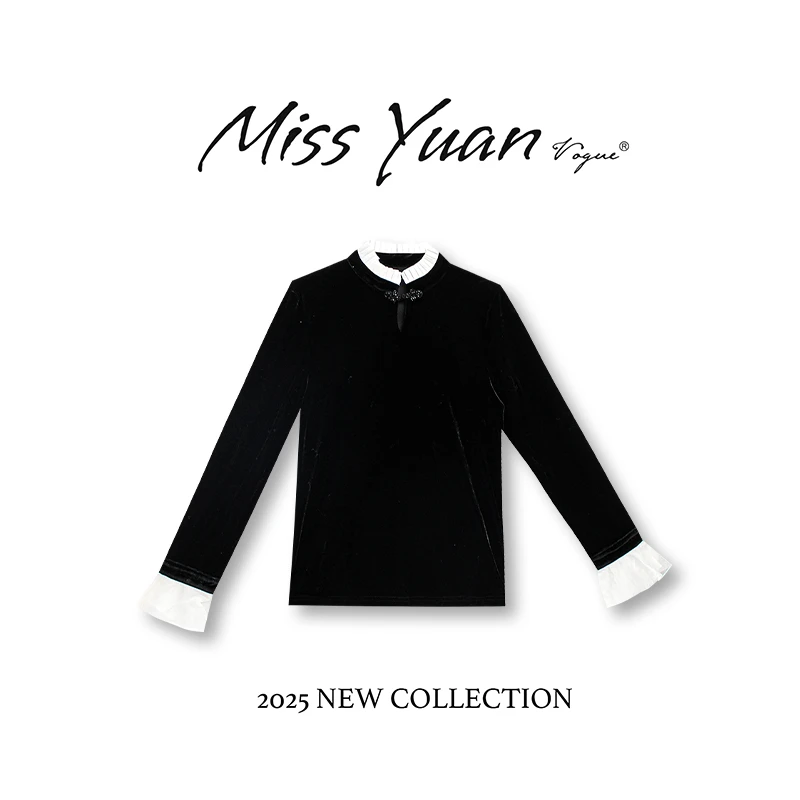 M.Y媛总 2025春季新款T恤小众设计轻奢休闲个性镂空上衣女1LY865