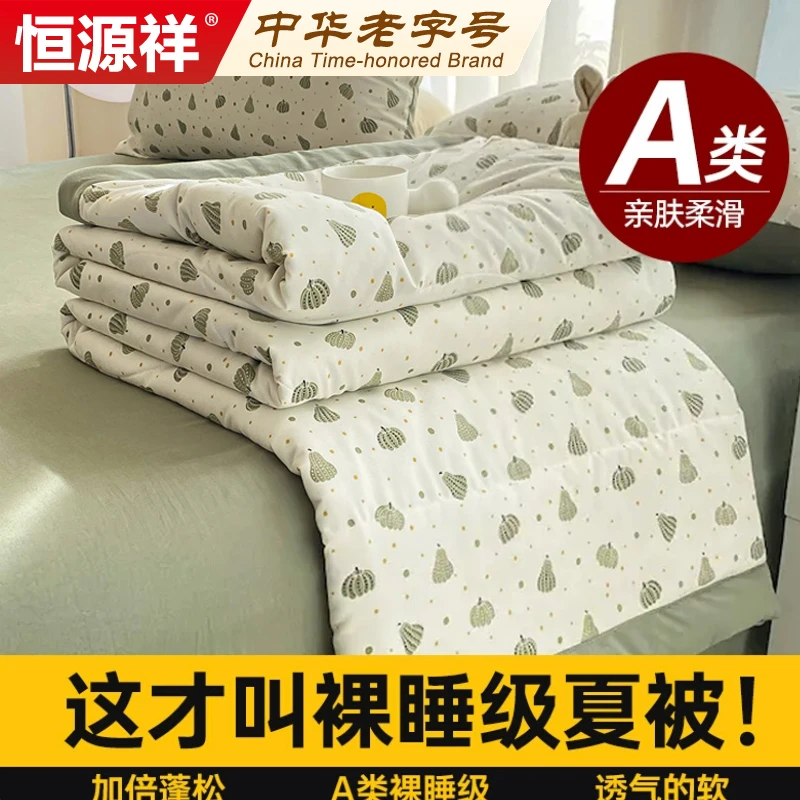 恒源祥a类双层纱空调被小清新夏被夏季夏凉被可机洗薄被子儿童