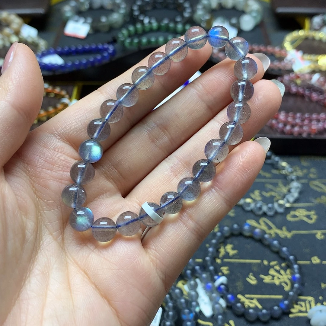 拉长石手链未镶嵌手链