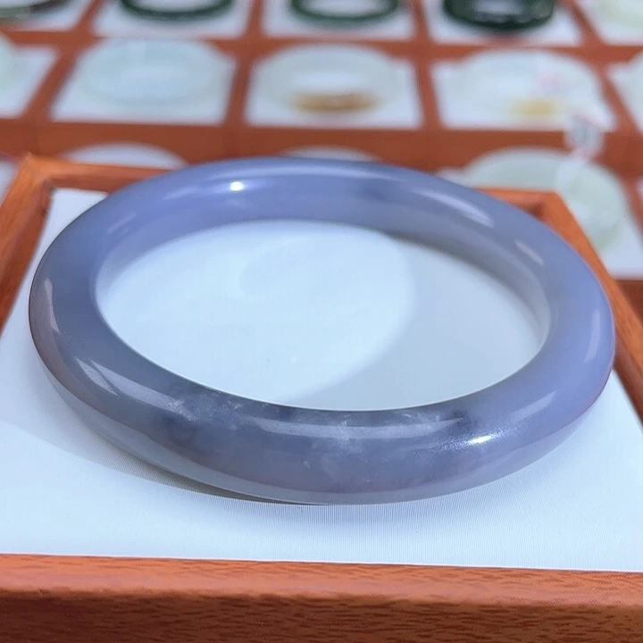 未镶嵌手镯和田玉烟紫（正紫色）