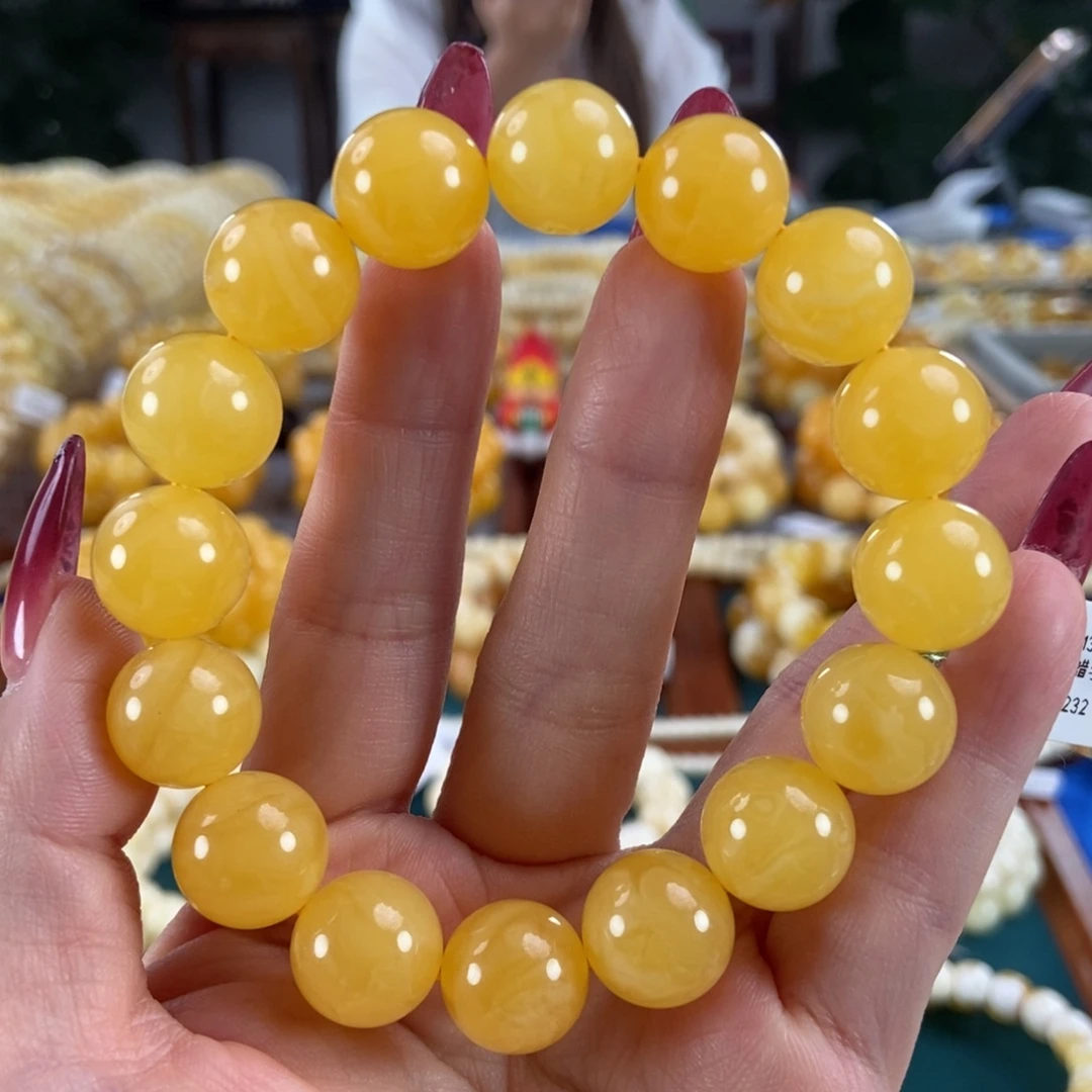 琥珀未镶嵌珠宝奇石13圆珠23.83