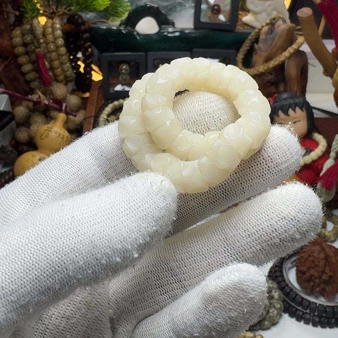 星月菩提手串5号车尺寸10菩提根玛尼墩手持