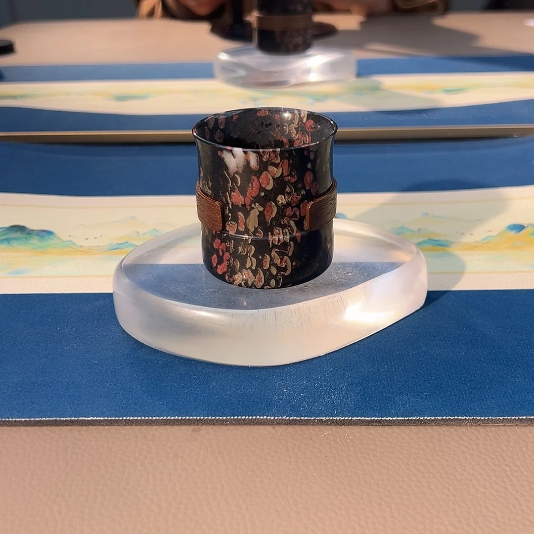 安山玉一把玉壶木圈杯