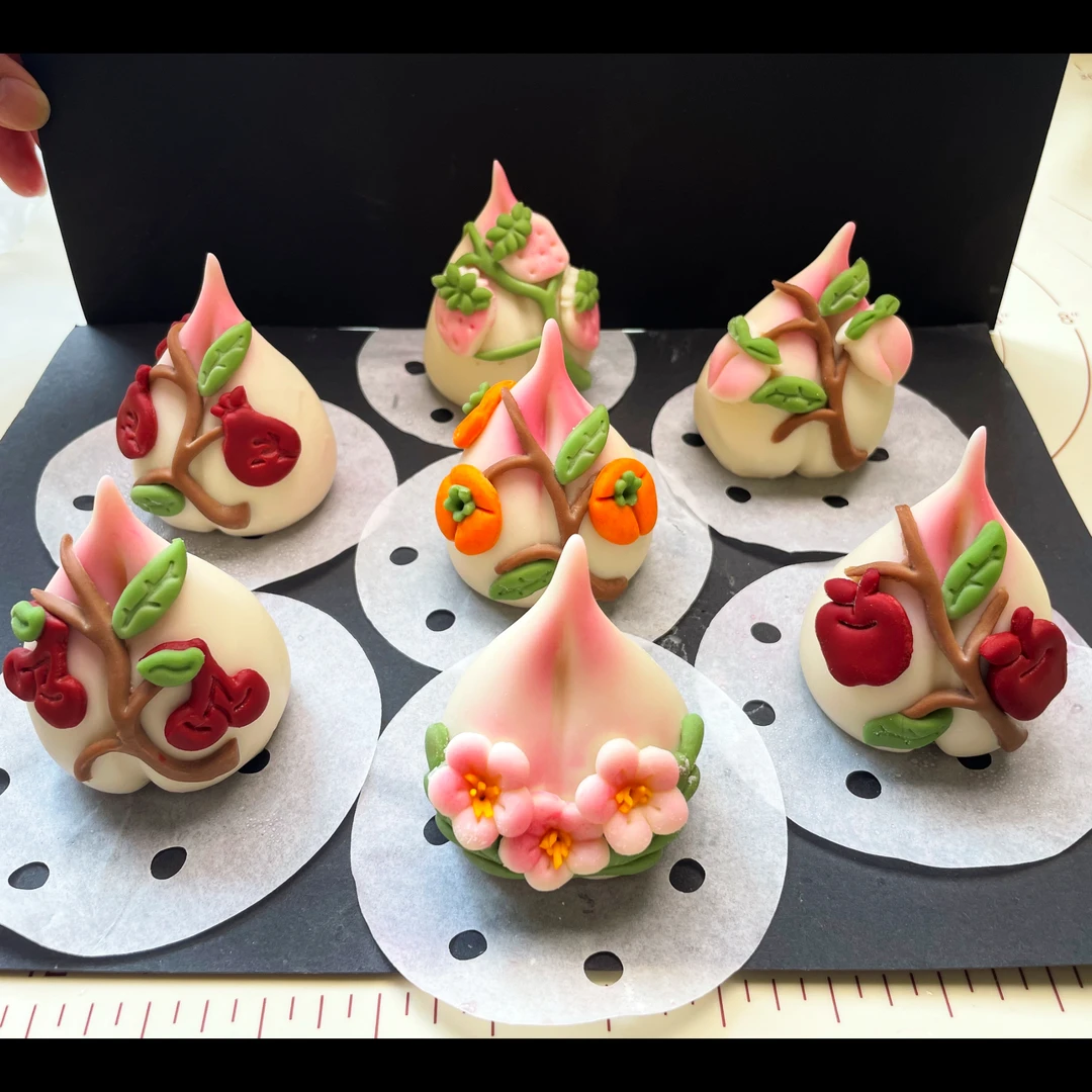 迷你小树枝桃子樱桃苹果柿子石榴模具花勃勃装饰配件手工DIY模具