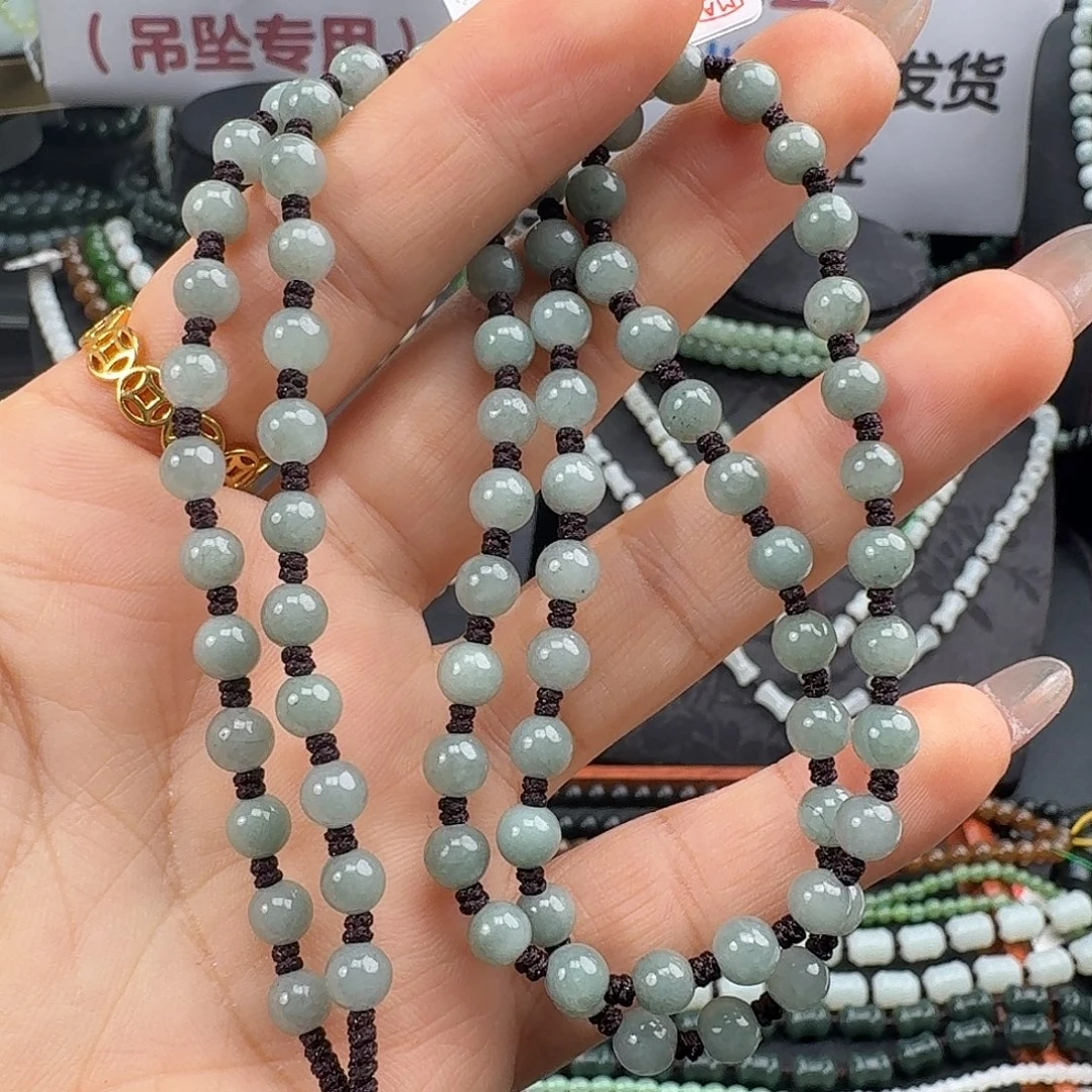 翡翠未镶嵌颈饰纯天然翡翠项链