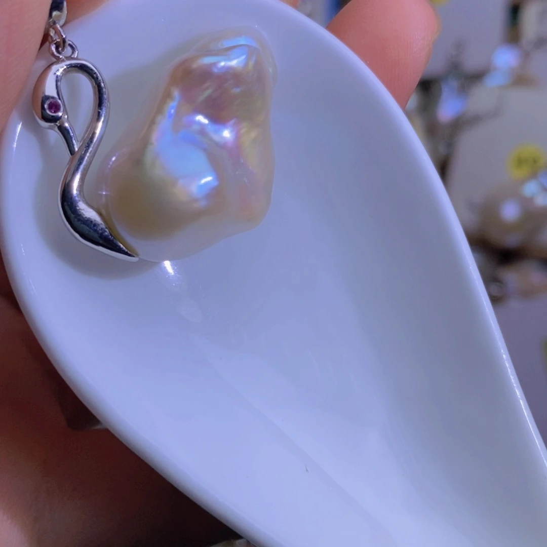 淡水珍珠天然淡水珍珠银S925镶嵌