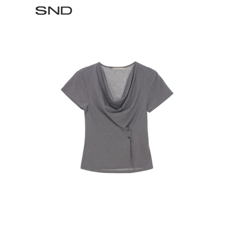 【PALOMA WOOL 设计师品牌】SND AW25  荡领纽扣收腰T恤