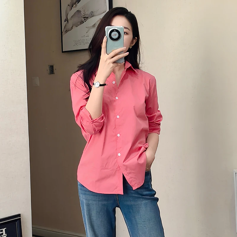 多巴胺服装法式透气纯棉衬衫女款外穿小众炸街高级感衬衣时尚洋气