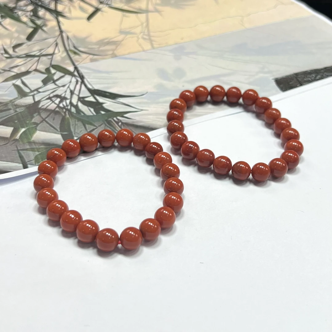 【小宝珠宝】11 T65571-南红单圈手串-多样性发一件-9mm