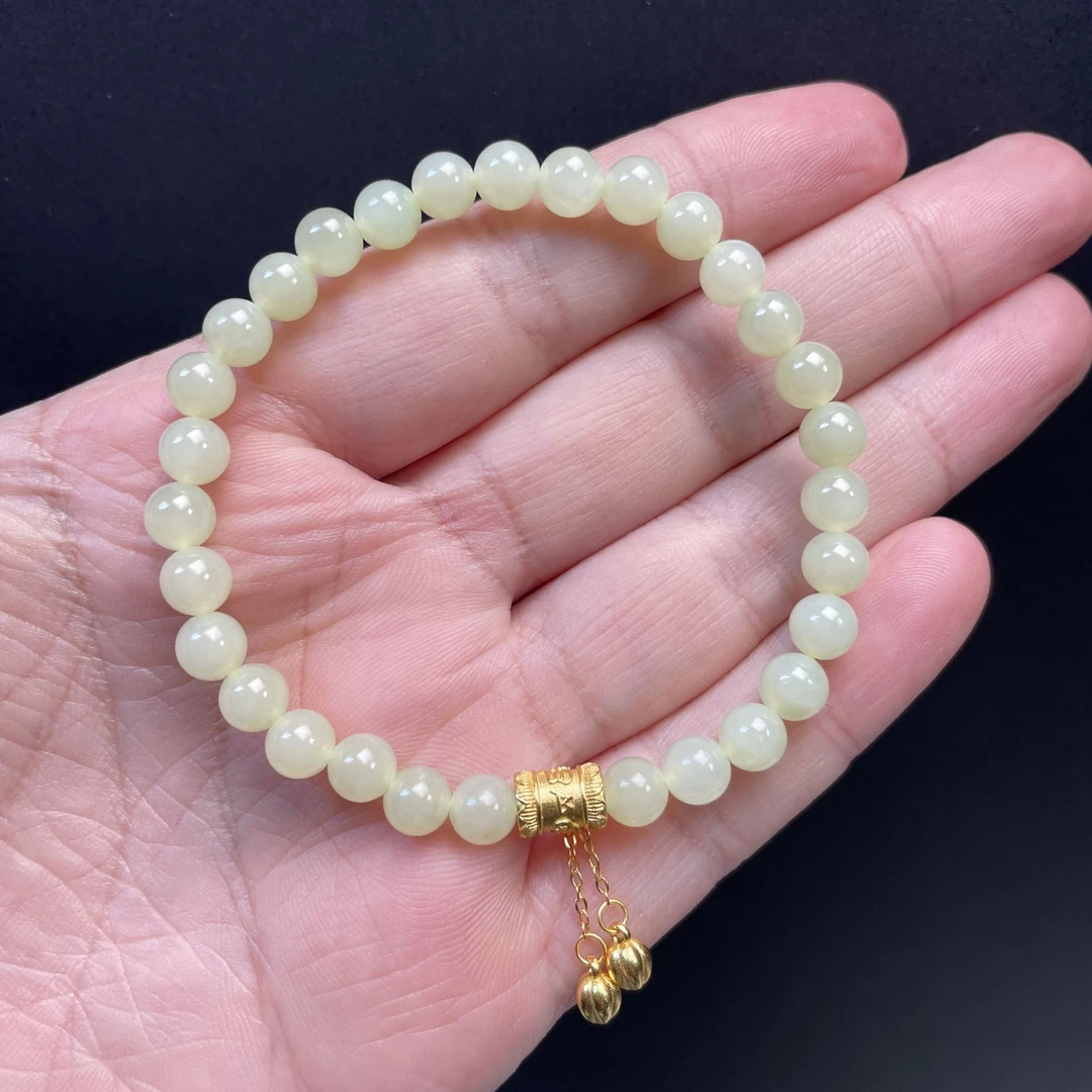 和田玉女士玉珠手串首饰素珠时尚6（多样性发其一）