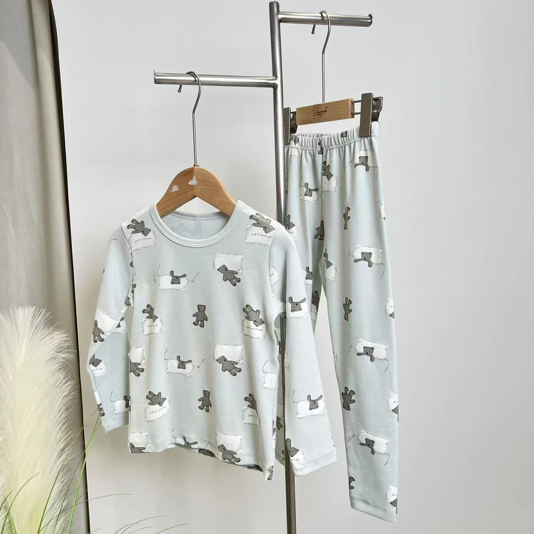 秋冬家居服套装水蓝色 3037舒系