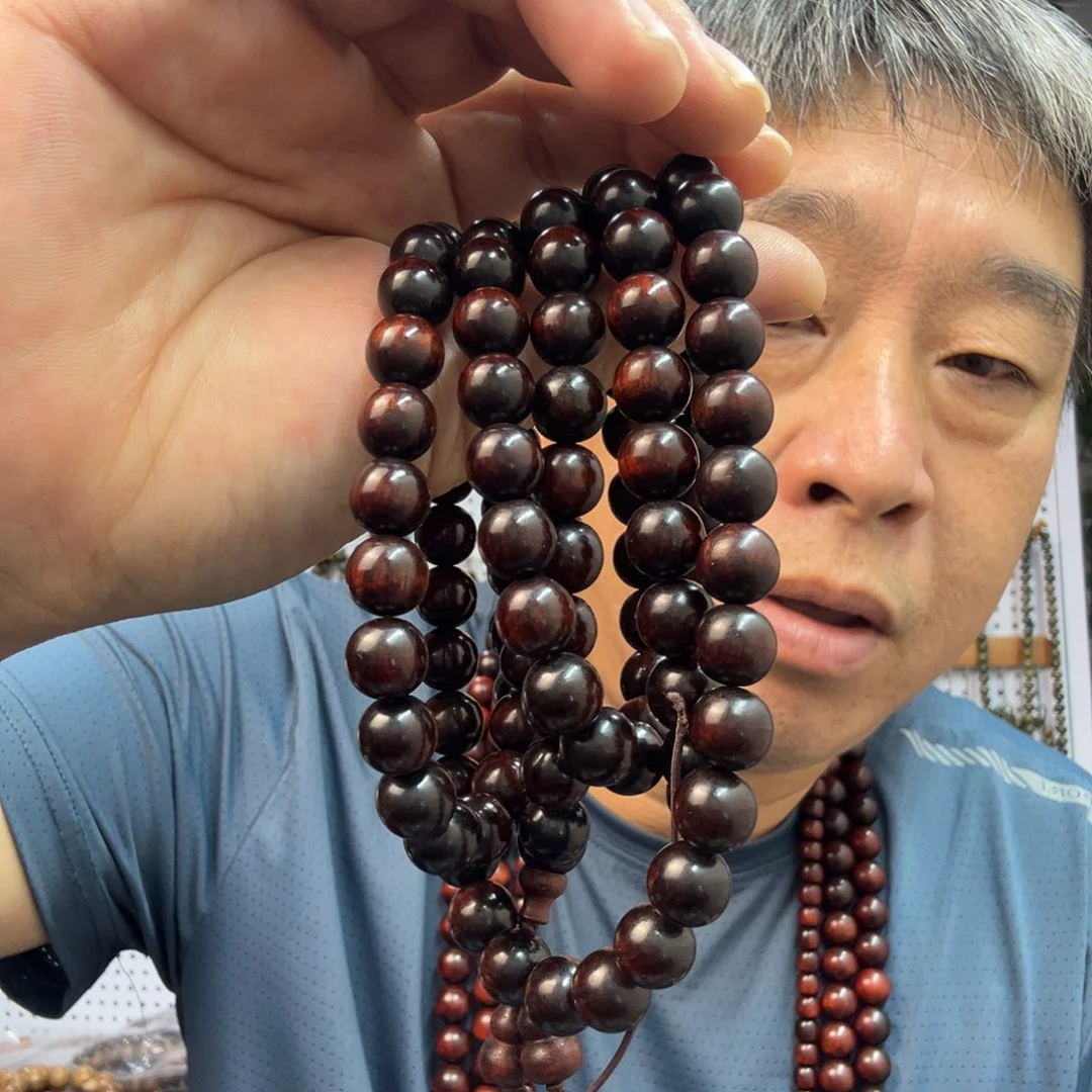 扇子紫檀1.0手链108粒