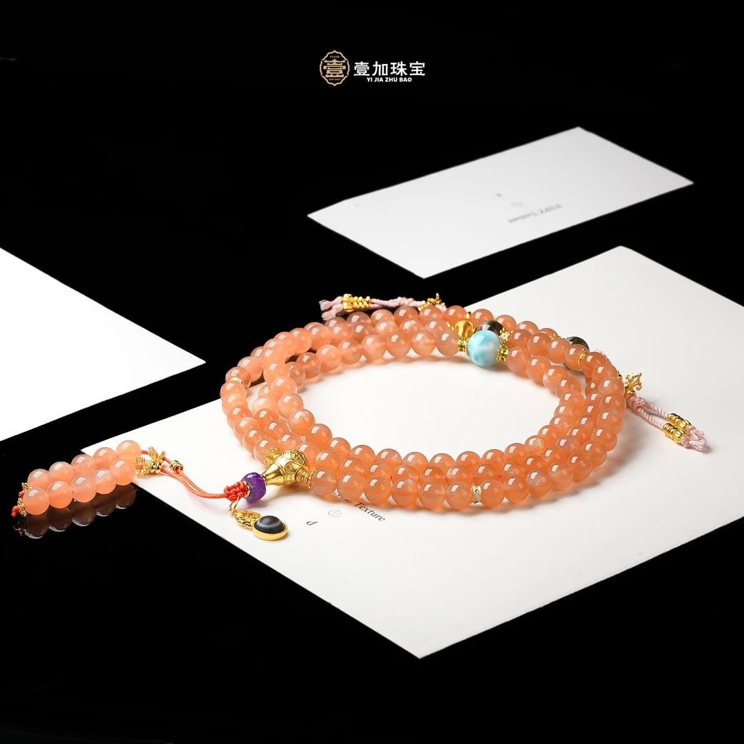 壹加师姐｜手工设计光芒金太阳多宝多圈项链多样性发一7926n