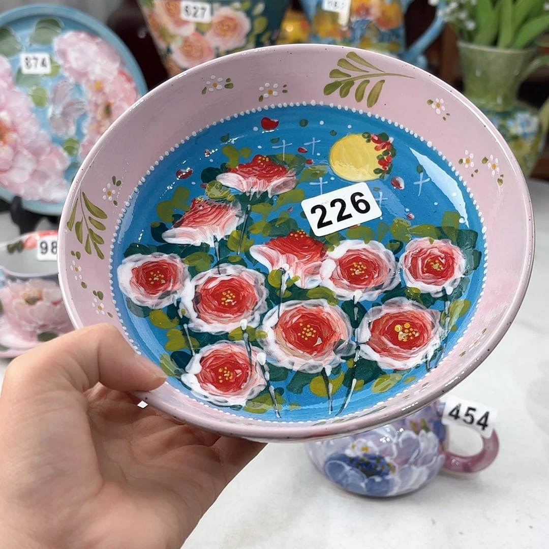 景德镇手绘高温釉下彩陶瓷茶具