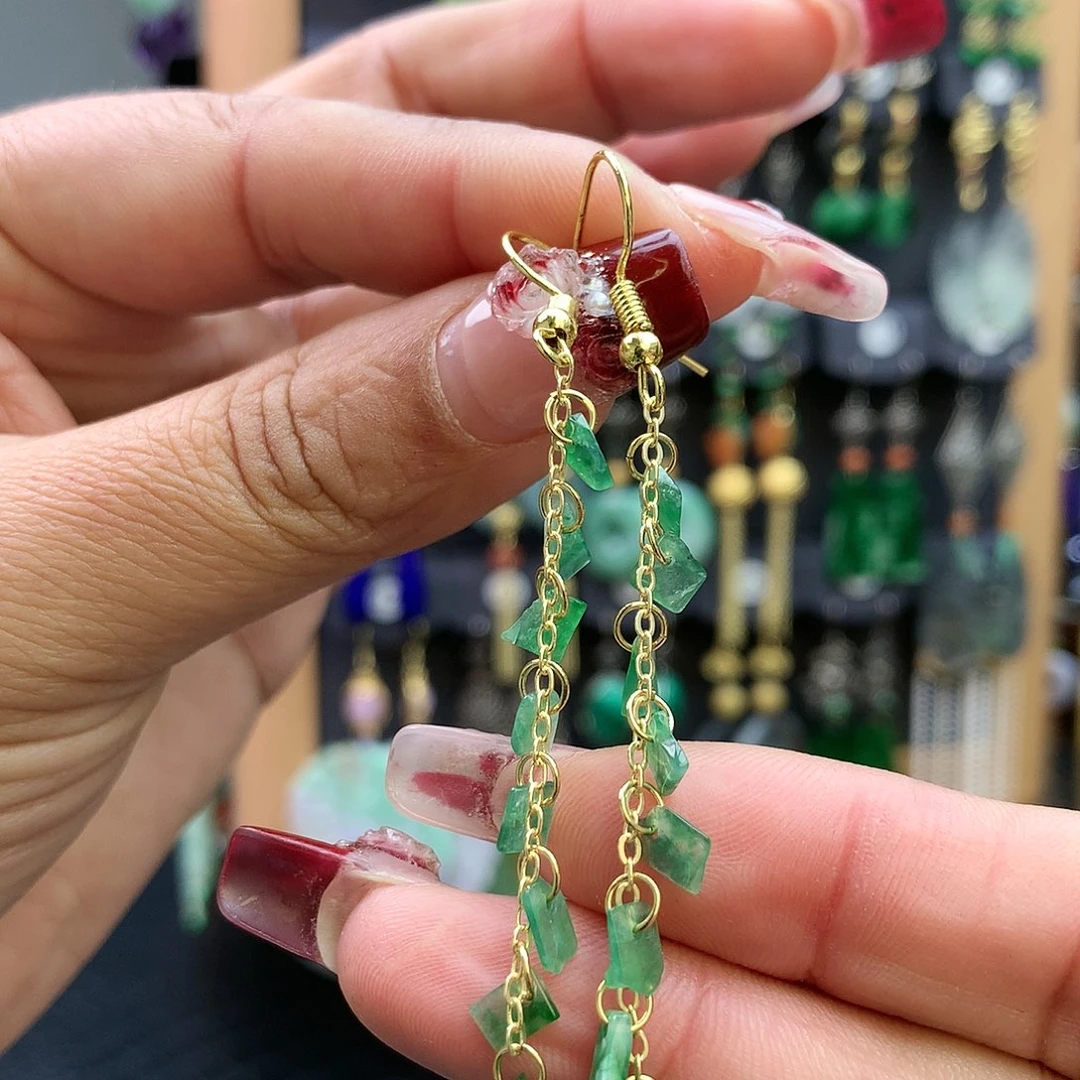 【闪购商品】翡翠耳饰未镶嵌耳坠