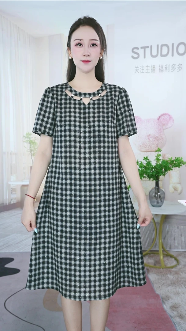 P.L0142-新款夏季上新显瘦时尚宽松连衣裙