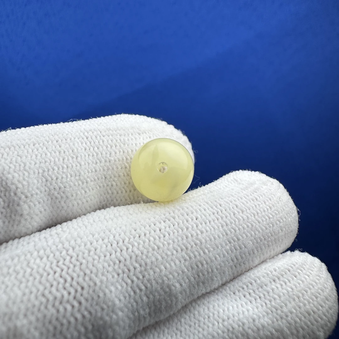 A3600天然原矿蜜蜡 白蜜圆珠10.7mm一物一图假一罚十
