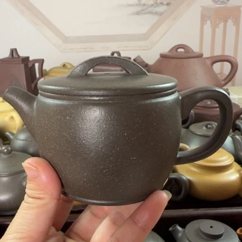 紫砂壶梨皮天青220cc