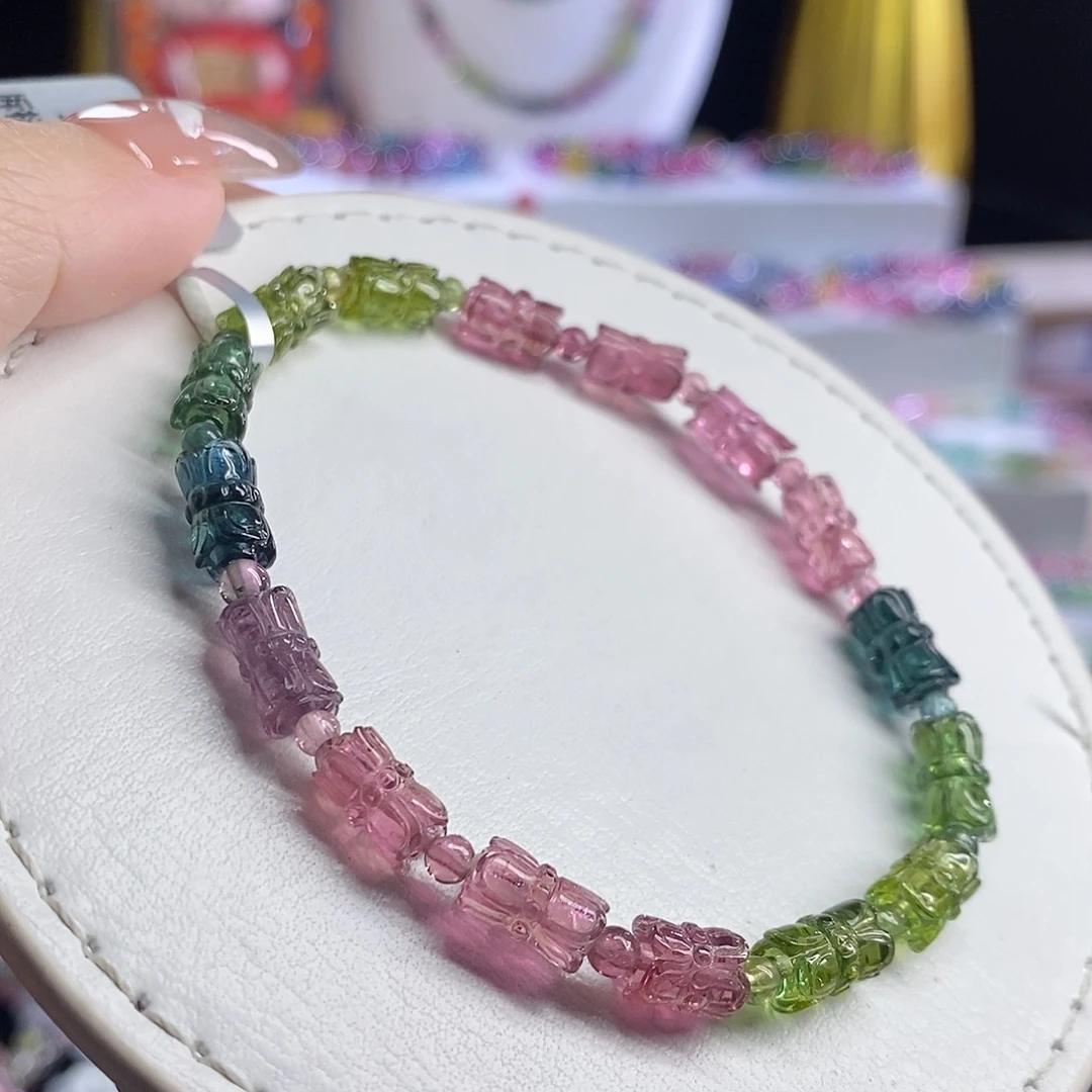 未镶嵌手链碧玺莲花珠