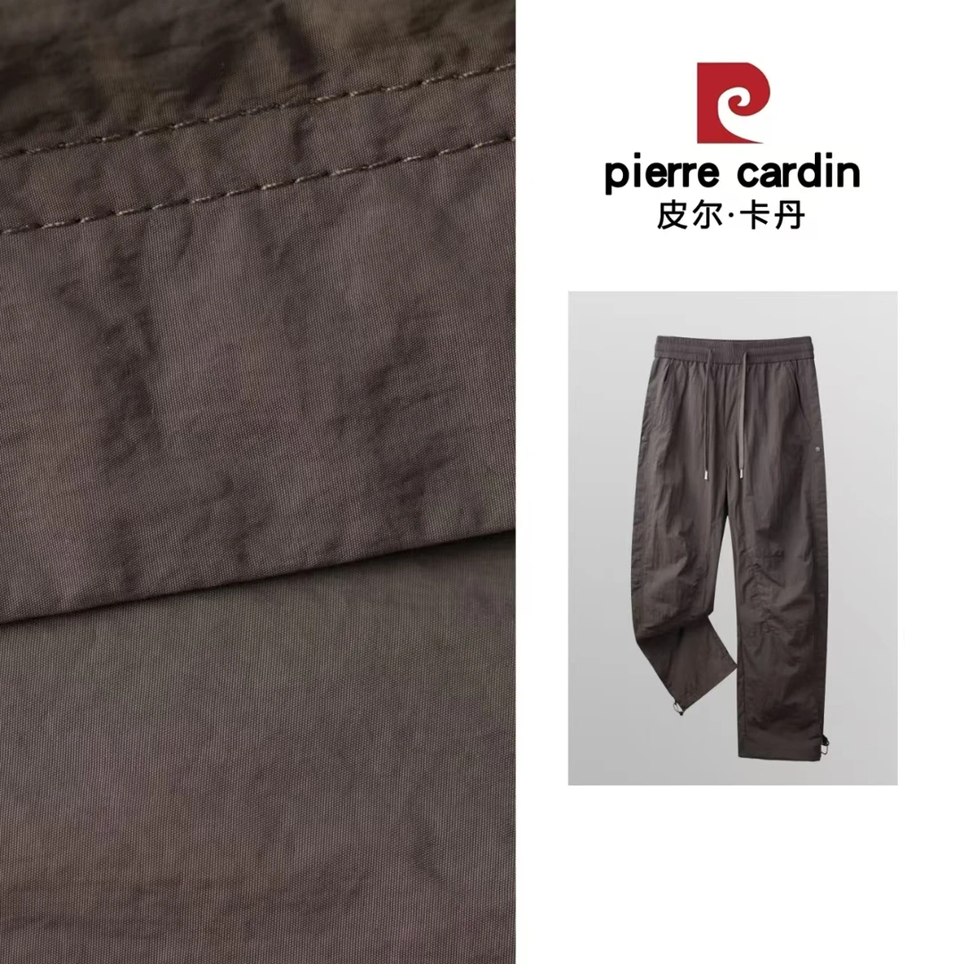 皮尔卡丹【黑武士清凉卫裤】25ss//春夏季新款潮流休闲排扣卫裤 F
