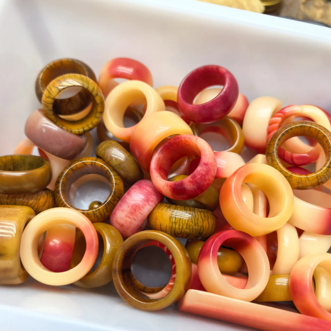 2+3戒指木制品骆驼骨手把件摆件12345