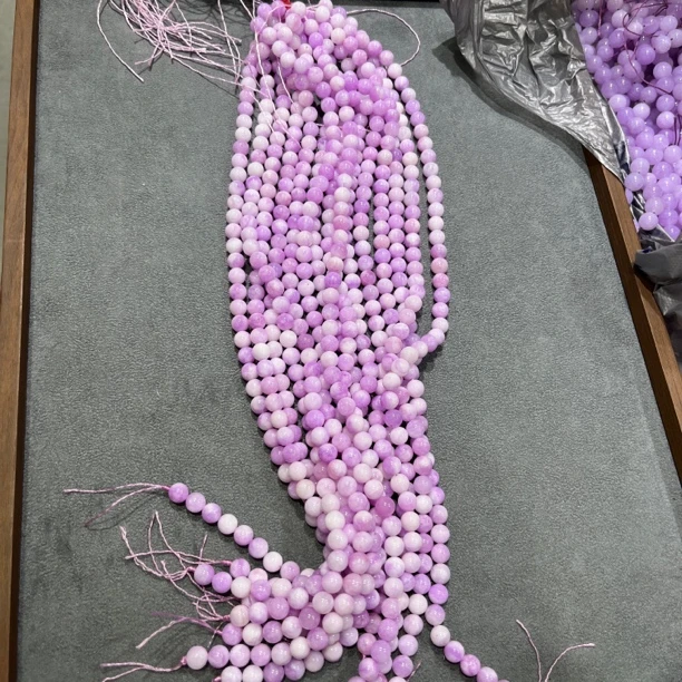 【七七严选】薰衣草紫diy8mm水晶配件一条45颗左右
