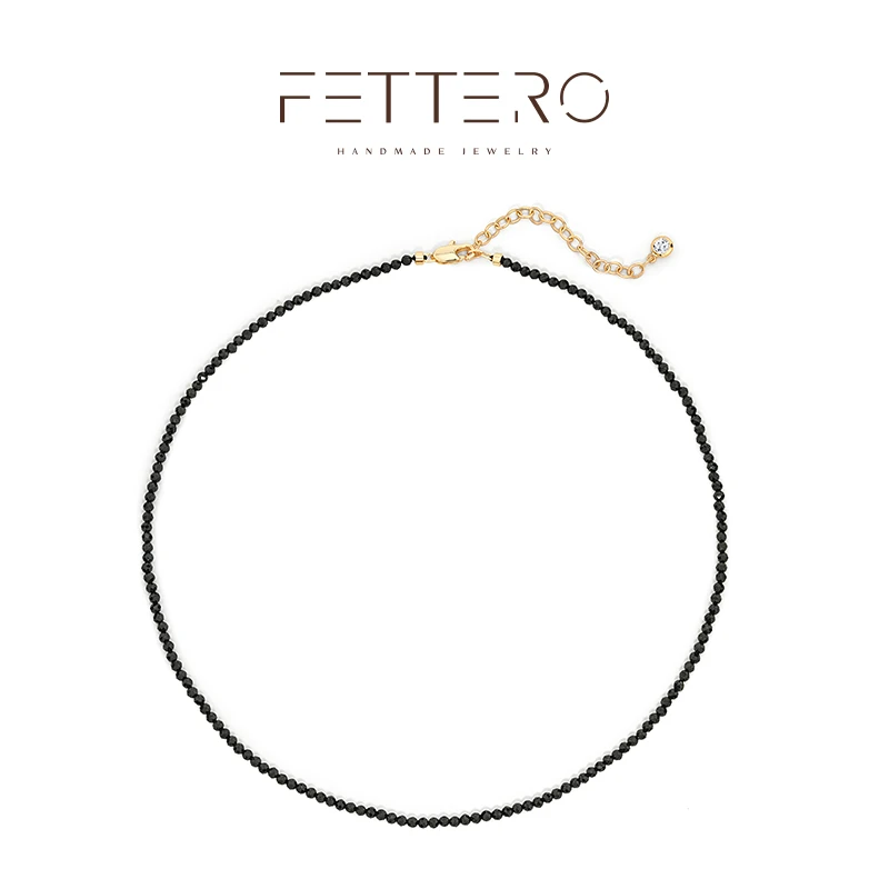 fettero 铜合金项链 【金色切珠项链】时尚小众简约百搭