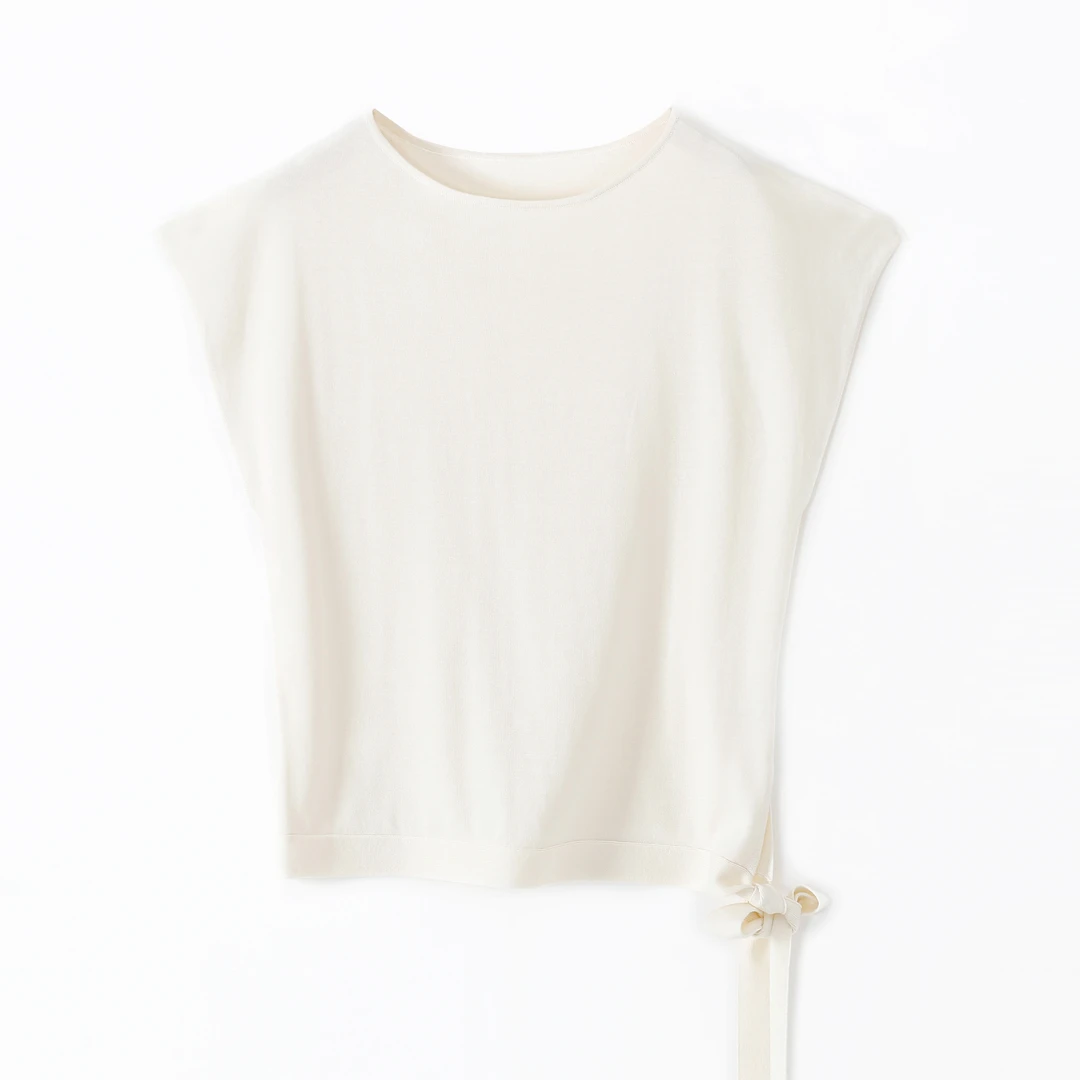 【悦己】2025夏季新款优雅气质桑蚕丝棉针织短袖