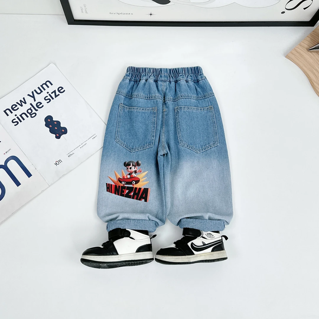 男童新款春裤子春夏款儿童牛仔裤2025新款春装潮 JH035 Hi Nezha