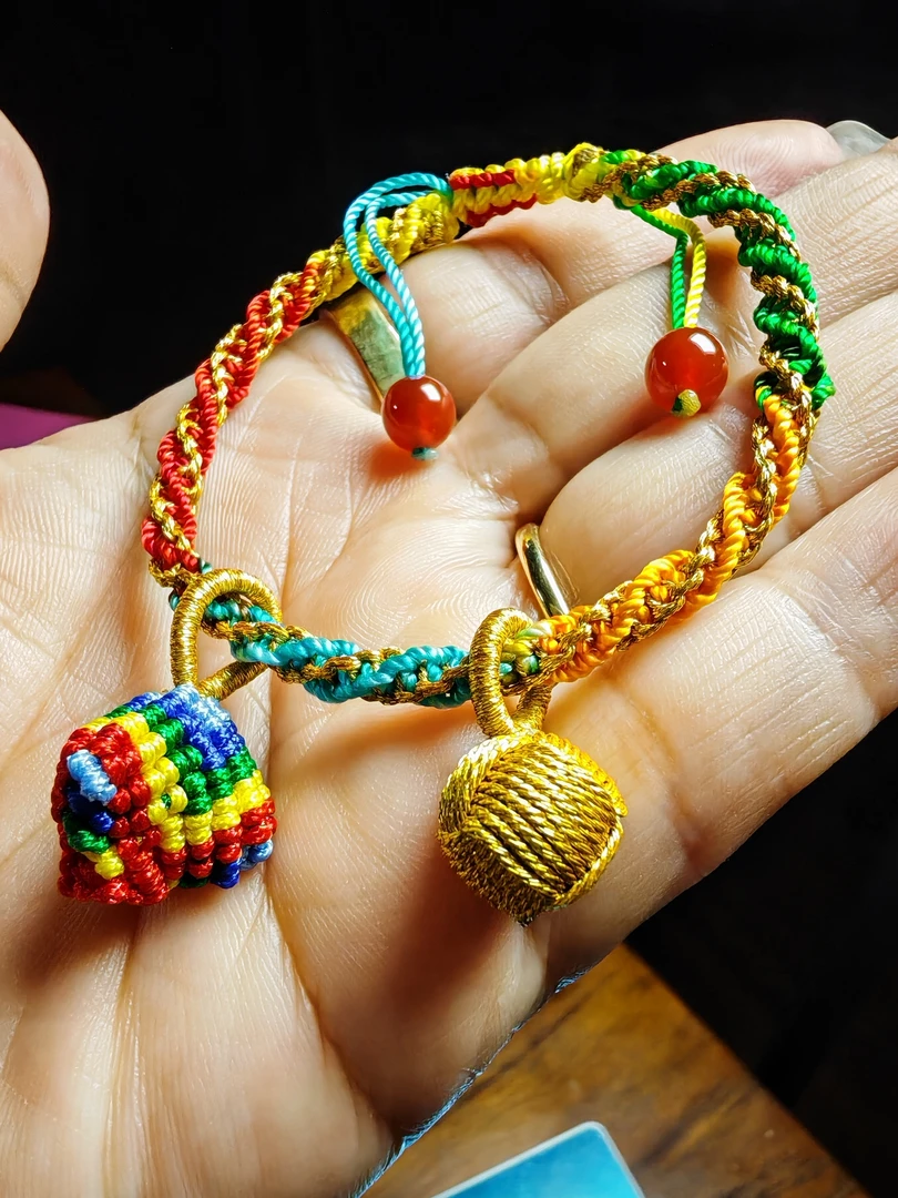 非金属布艺手链 五彩盘龙柱精工端午手绳