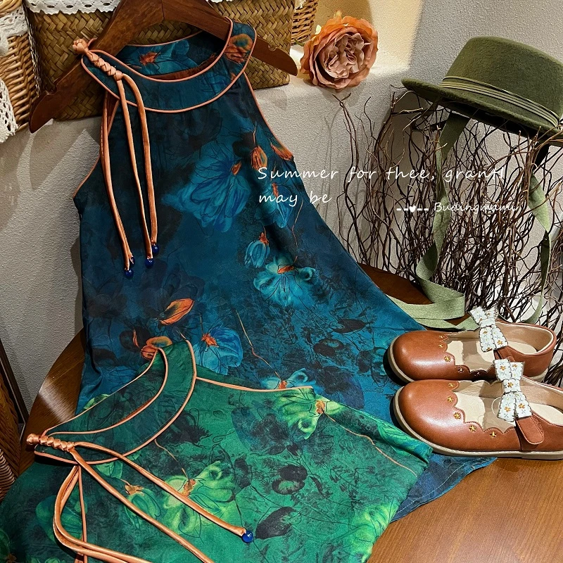 【小荷】女童夏装连衣裙2025新款新中式夏季洋气时尚夏款裙子背心