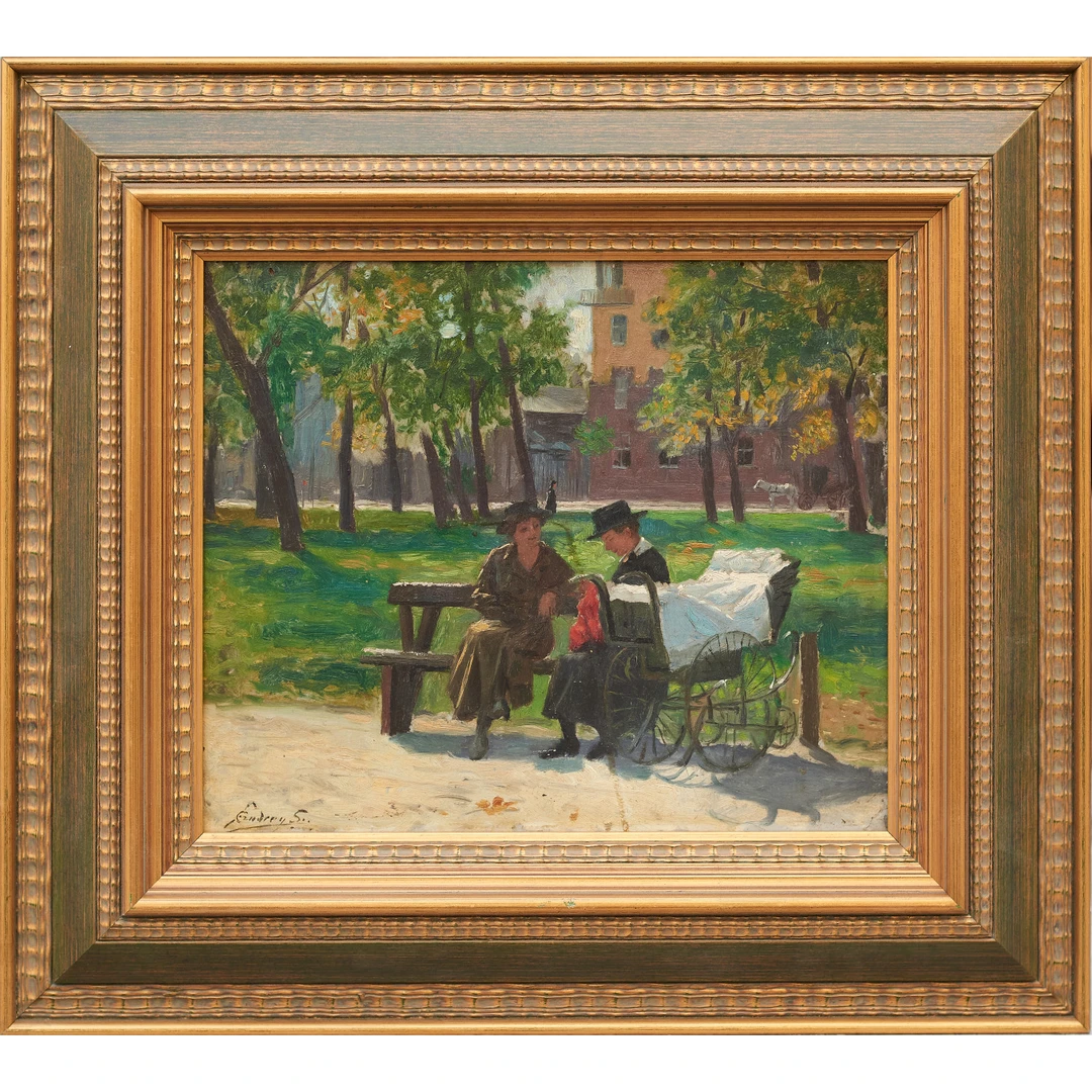 恩德雷·山多尔 《午后》 纸板油画  1910年 外框尺寸：57×64 cm