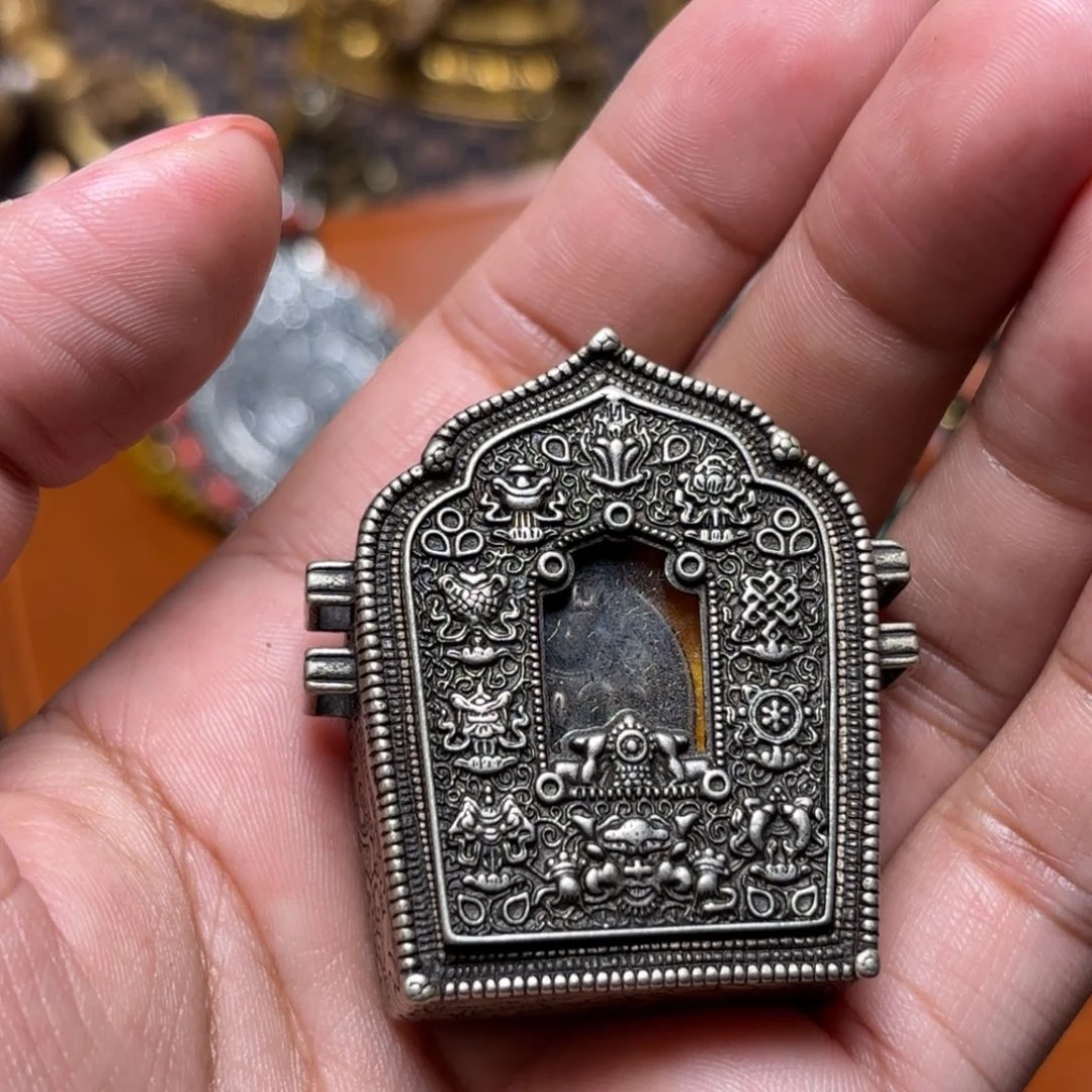 铜星月菩提吊坠项链