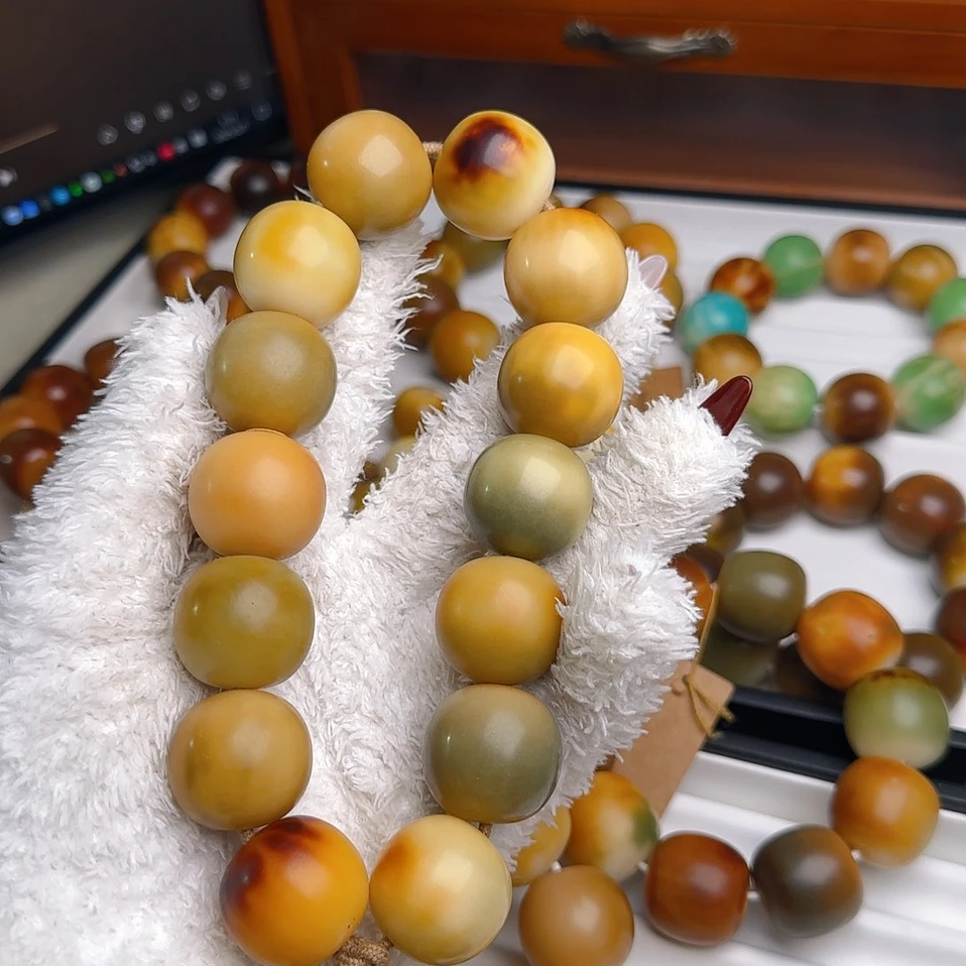 菩提根/象牙果手串卡24干磨手持中瑕不退