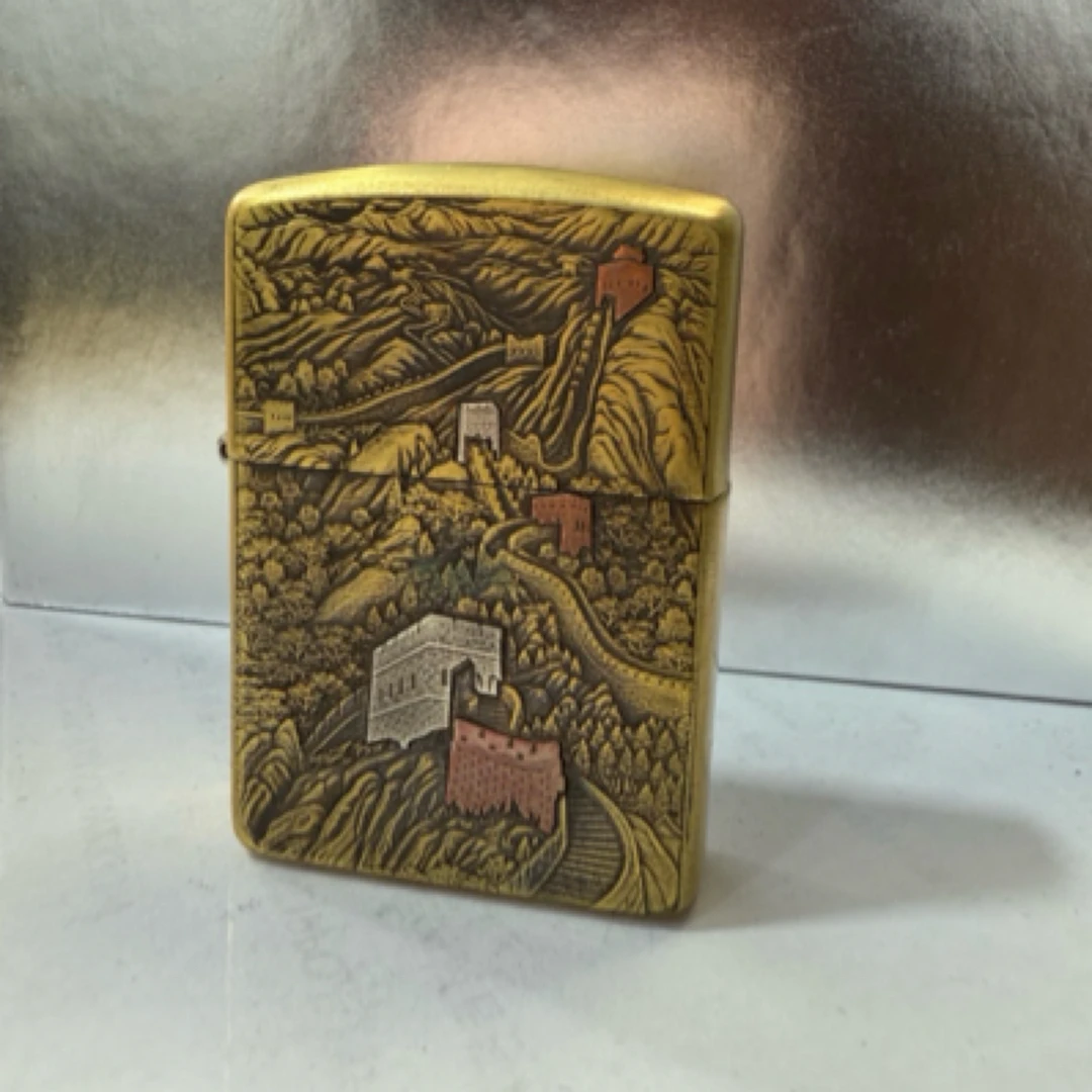 Zippo打火机纯铜妖月万里长城DYJ1