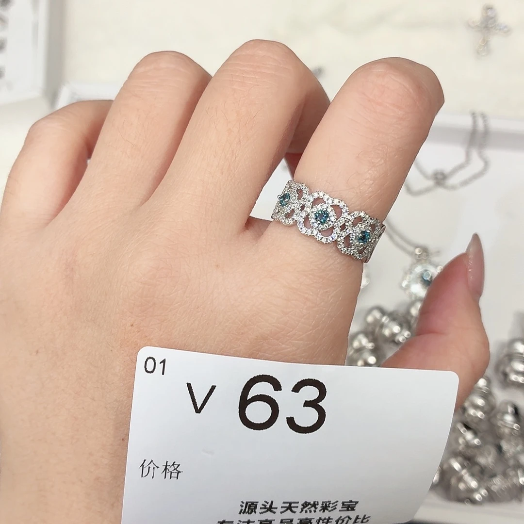 托帕石戒指银S925镶嵌