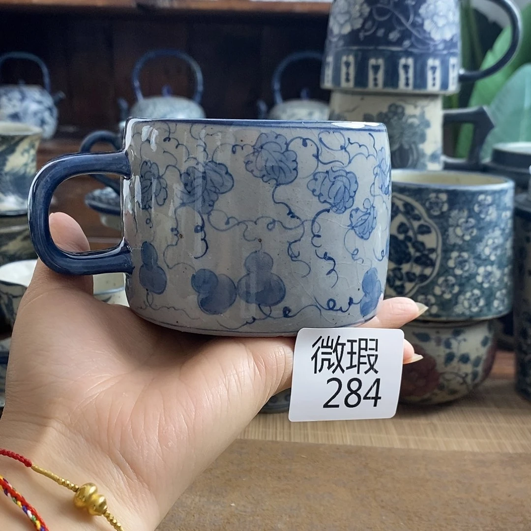 手工手绘青花高温陶瓷