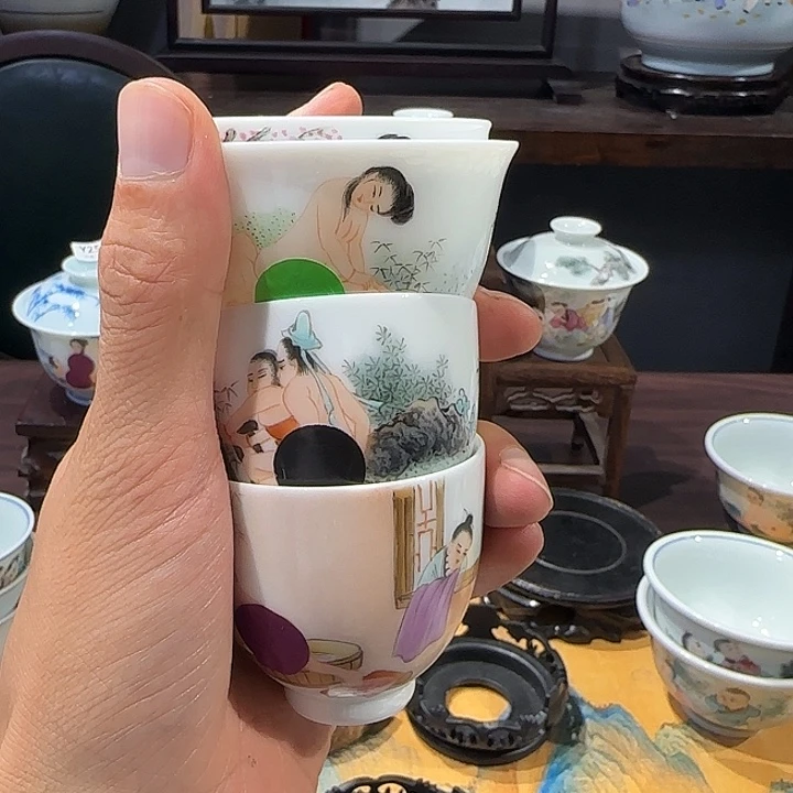 狼***心景德镇陶瓷手绘作品