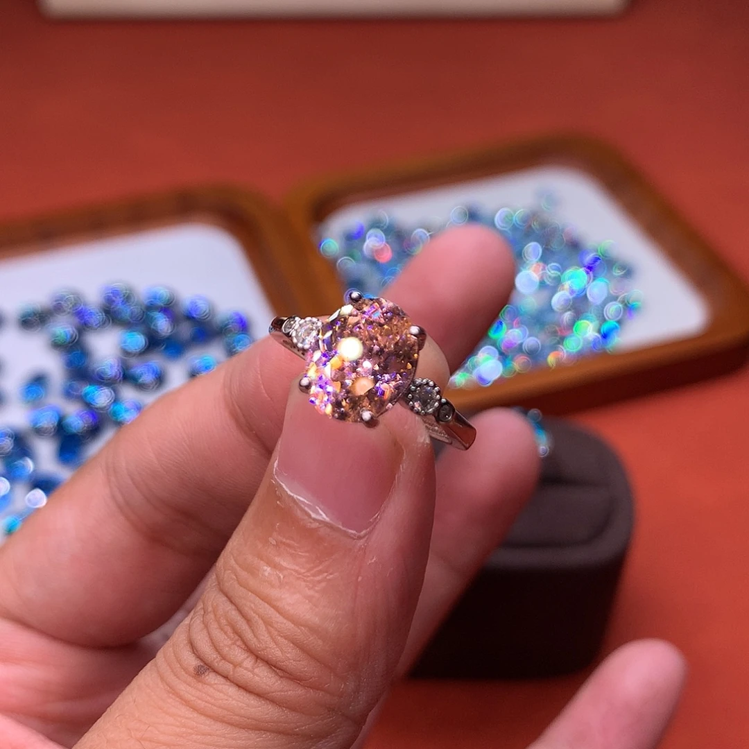 碧玺戒指银S925镶嵌