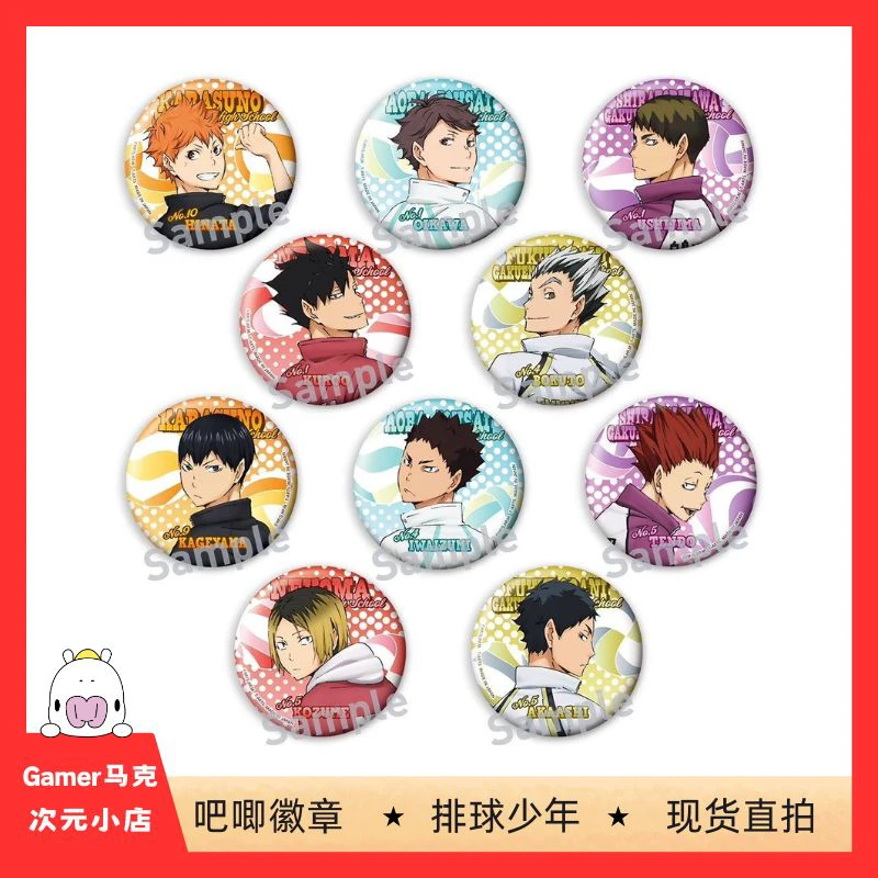 【谷子】排球少年TTA回眸角色吧唧徽章现货