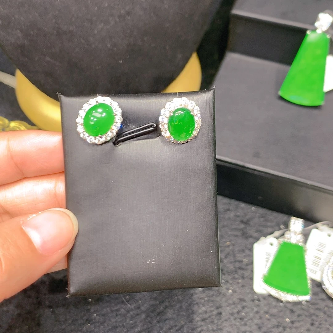 颈饰银S925镶嵌翡翠0003