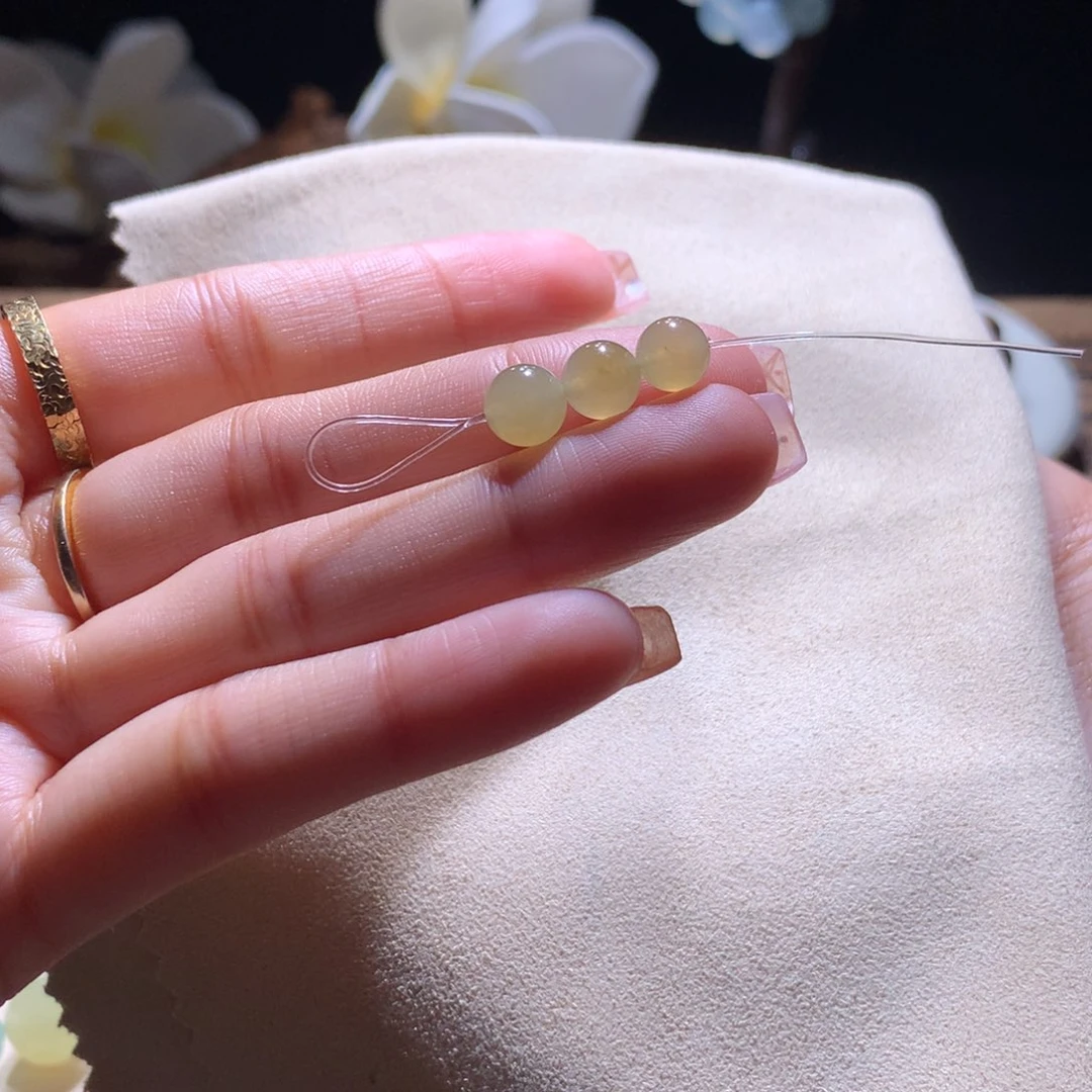 散珠翡翠天然黄*一组清