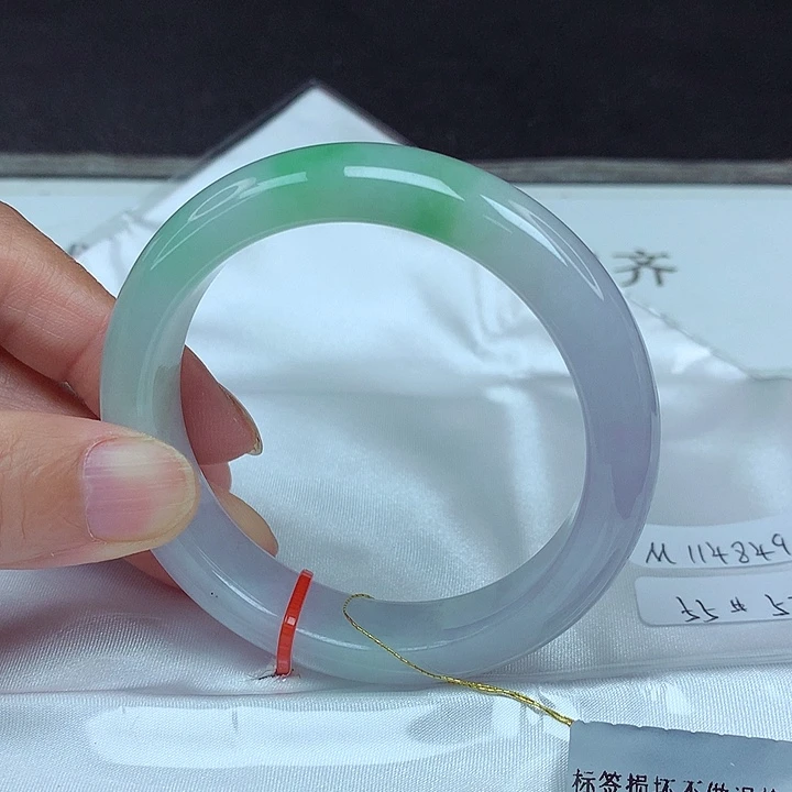 翡翠未镶嵌手镯55圈4849
