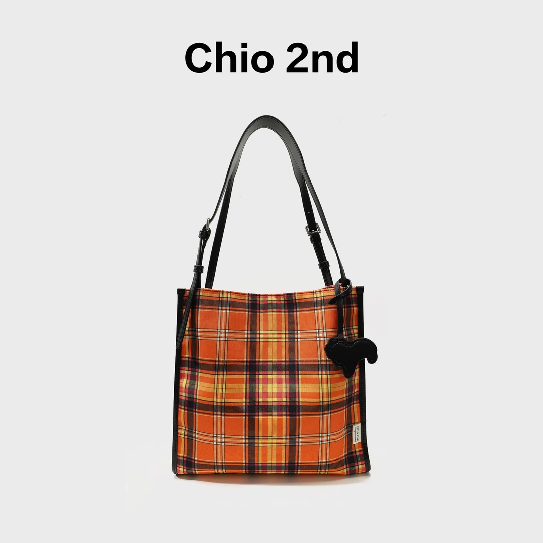 南风Chio2nd 托特包包女2025新款早秋格纹小众