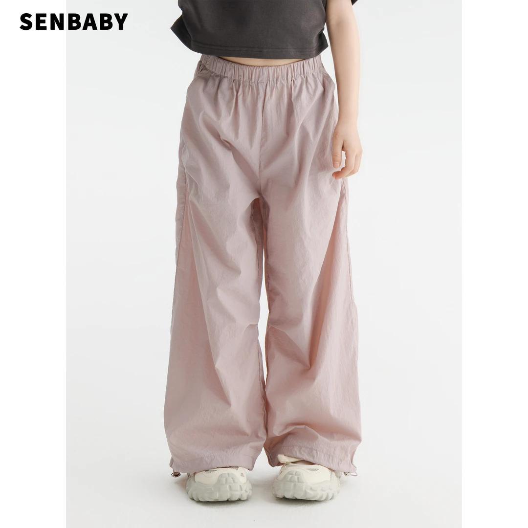 【现货】senbaby童装女童轻薄速干裤夏季儿防蚊裤外穿透气运动长裤