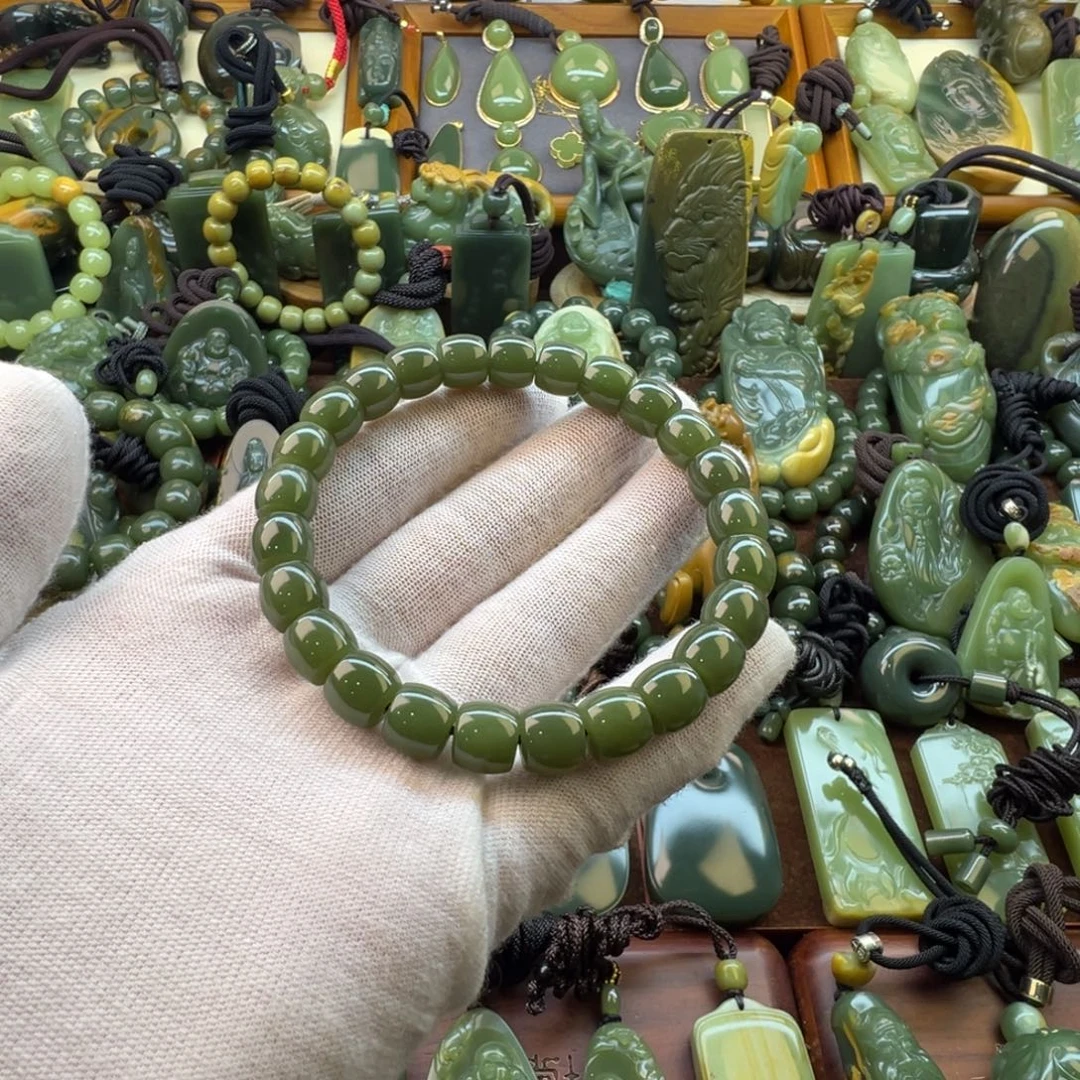 岫岩老玉（透闪石质玉）未镶嵌手链