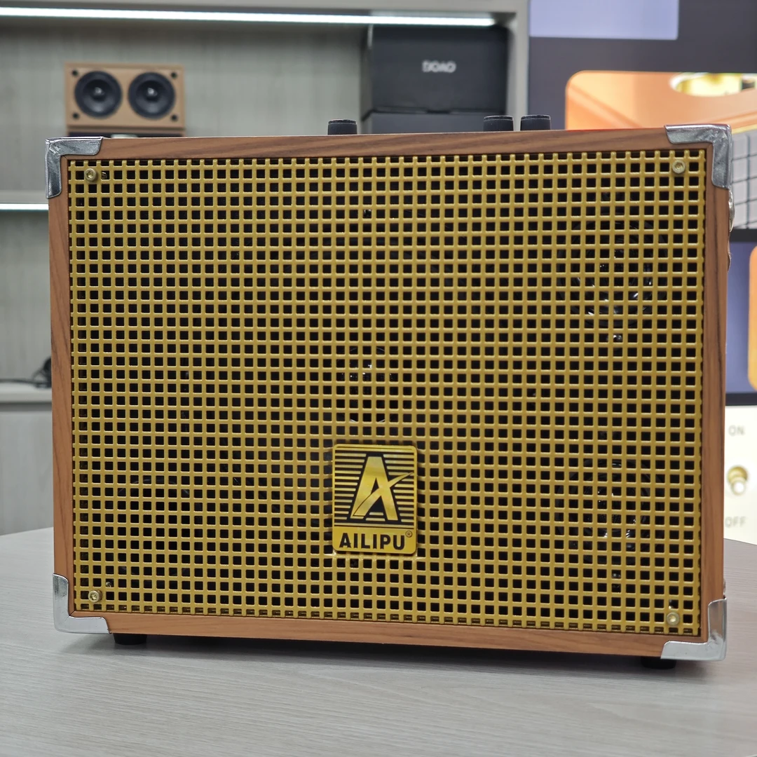 【木质箱体】木质复古便携手提音响M-6C无线蓝牙K歌无线麦蓝牙音箱