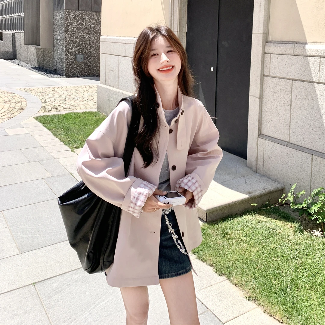 洋气甜美感休闲减龄风衣女秋季氛围感2025新款时尚超好看廊形外套