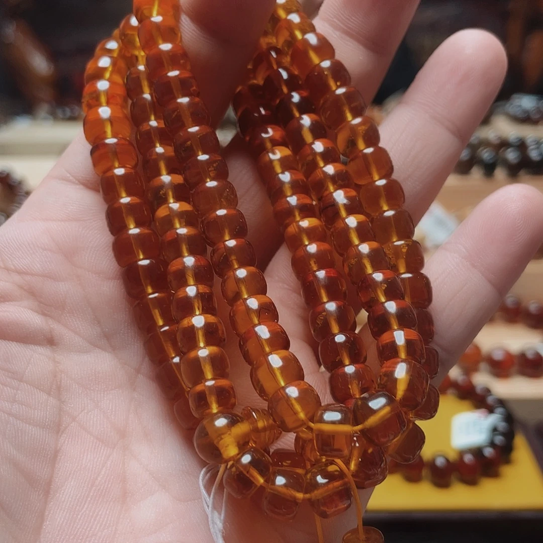 未镶嵌琥珀手链8mm