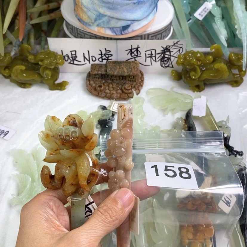 【闪购商品】岫玉发饰未镶嵌K****爪